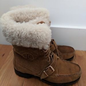 Vintage Ralph Lauren suede shearling boots